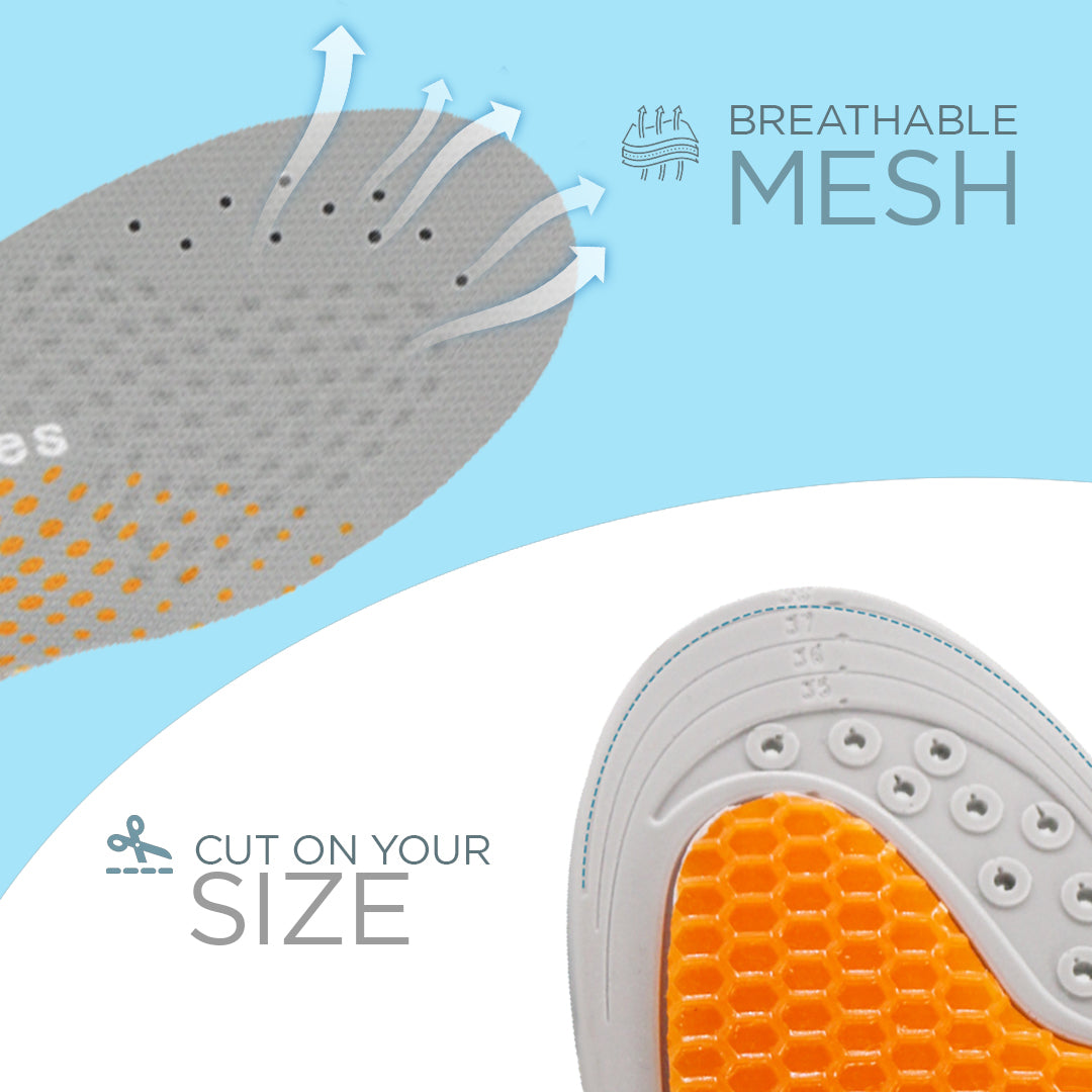 Breathable mesh, trim to fit